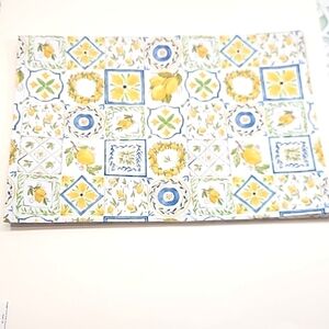 Set of 5 thick vinyl cloth placemats